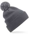 BB450R Recycled Snowstar® Beanie Graphite Grey / Light Grey colour image